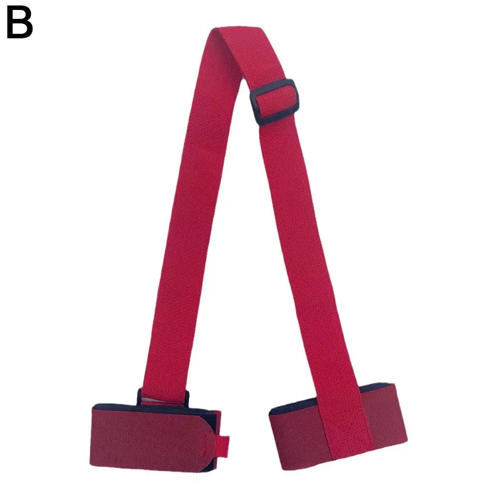 Black Nylon Adjustable Ski Handle Strap Carrier