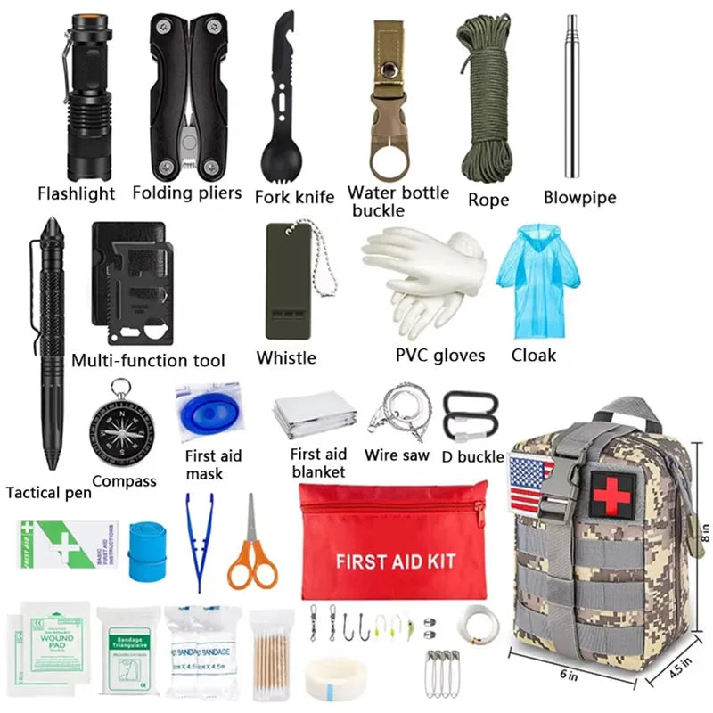 Survival First Aid Kit – Tactical Molle Emergency Gear Bag
