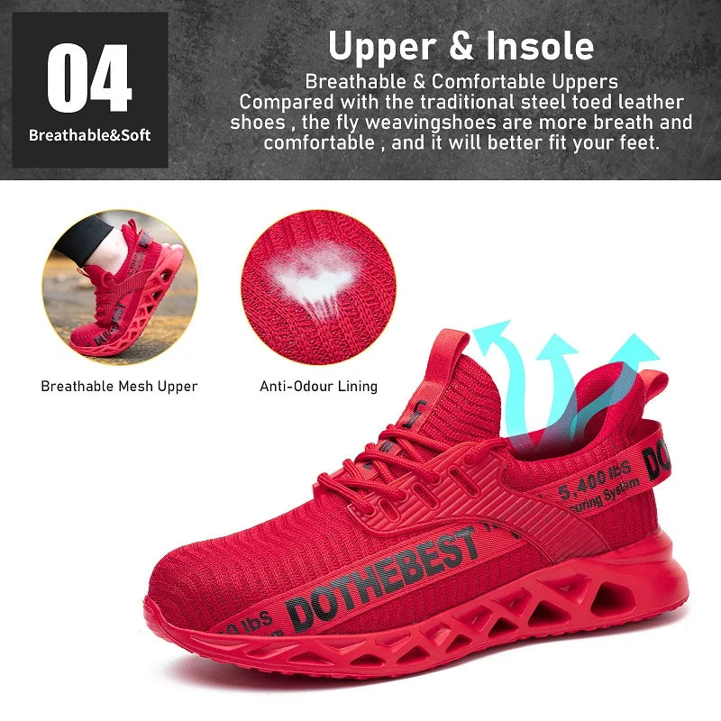 Steel Toe Lightweight Safety Work Shoes Unisex