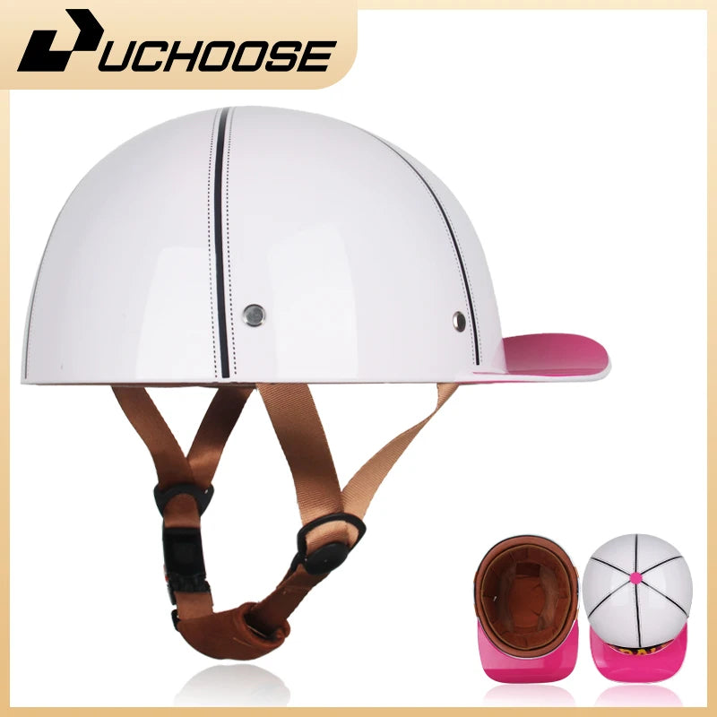 Vintage Personalized Baseball & Motorcycle Half Helmets