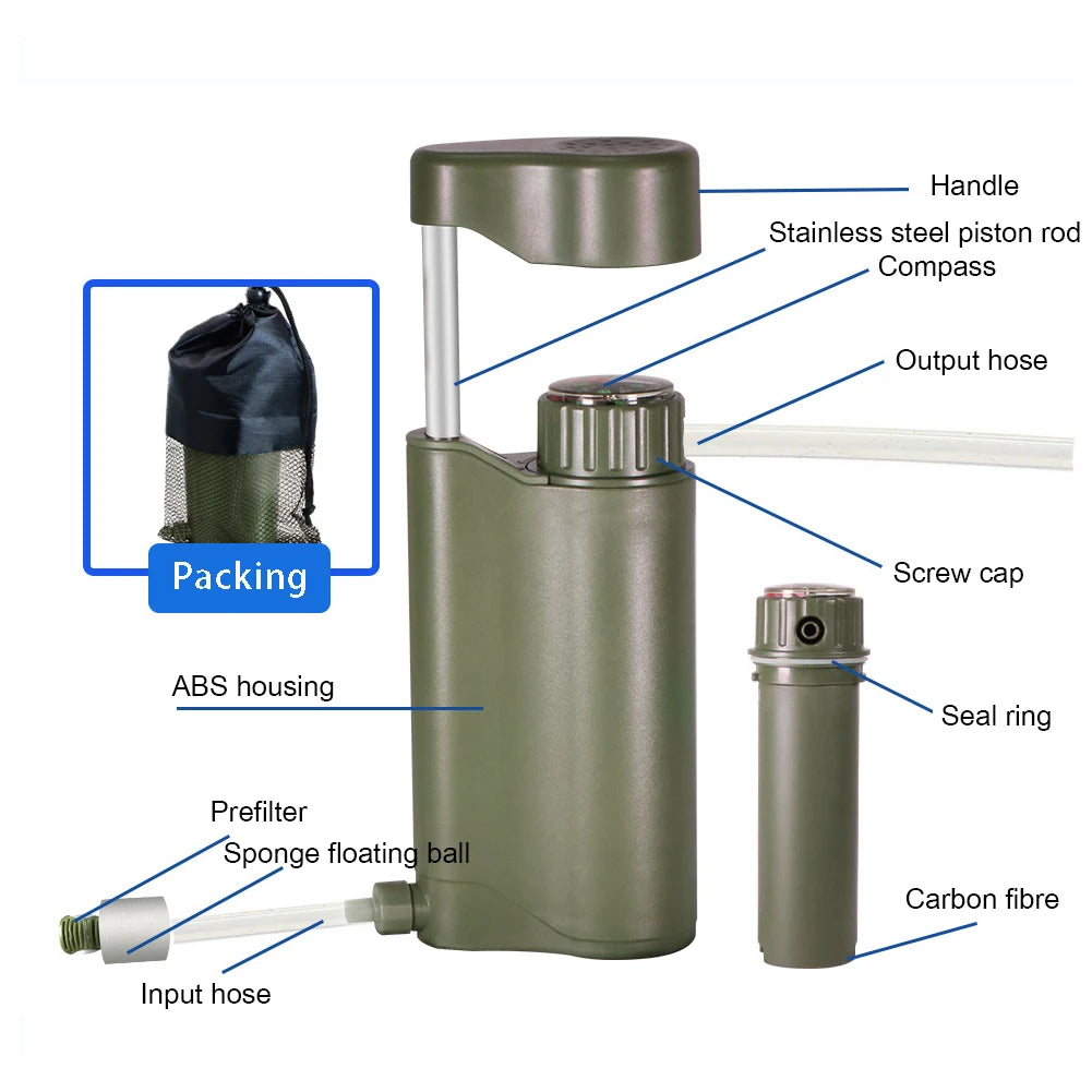 Portable Outdoor Water Filter – Survival & Camping Filtration System