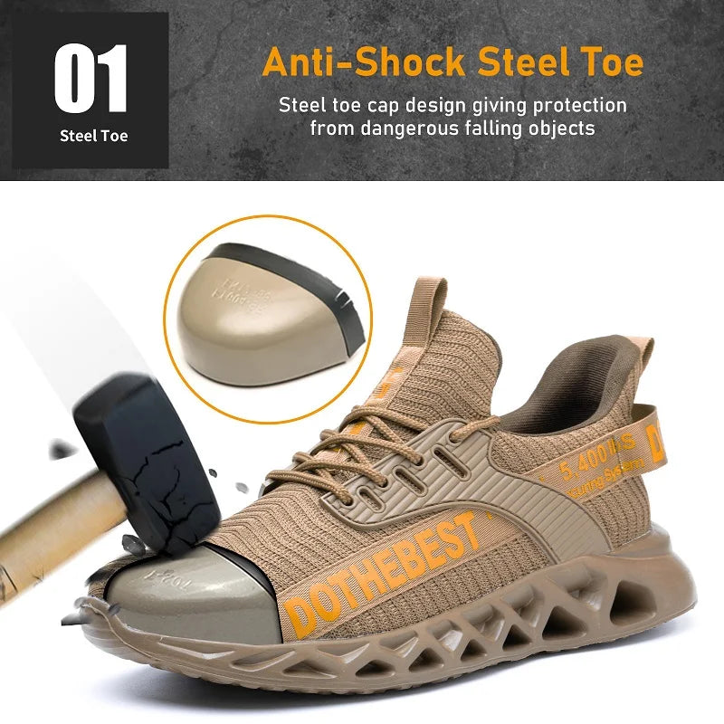 Steel Toe Lightweight Safety Work Shoes Unisex