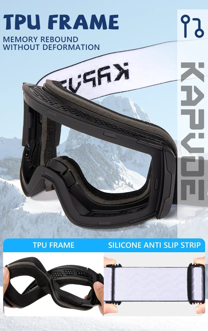 Kapvoe Photochromic Magnetic Ski Goggles UV400