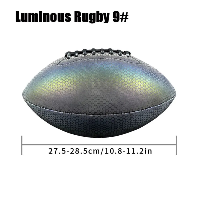 Luminous Reflective Olive Rugby Ball PU