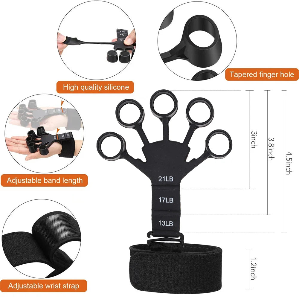 Silicone 5-Finger Grip Strengthener – Hand & Wrist Therapy Tool