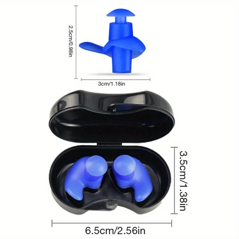2PCS Waterproof Silicone Swimming Earplugs