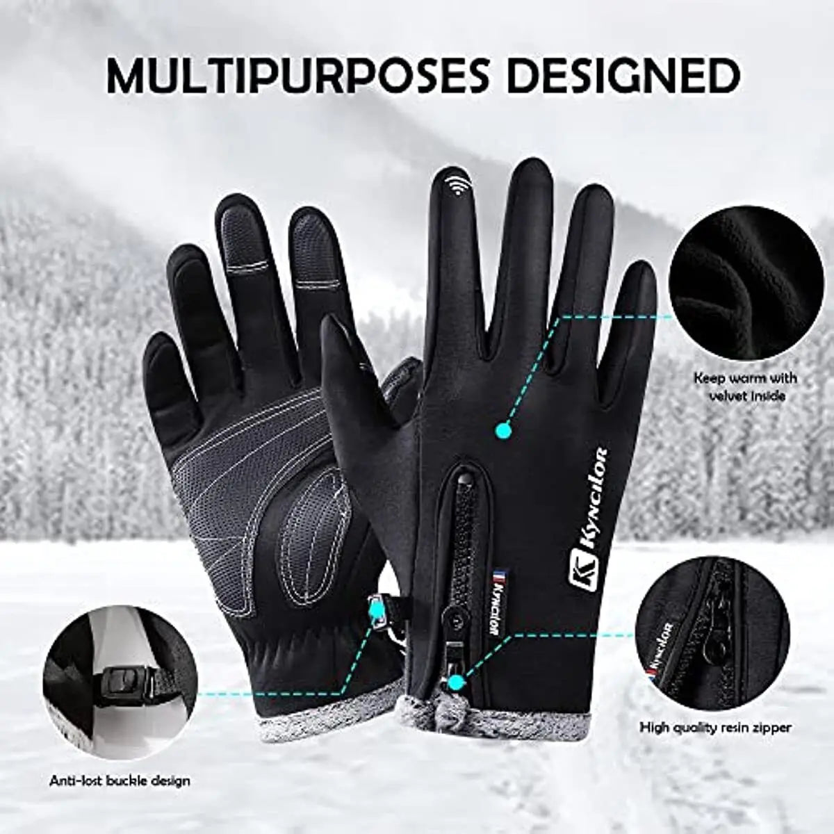 Winter Waterproof Thermal Gloves for Men & Women