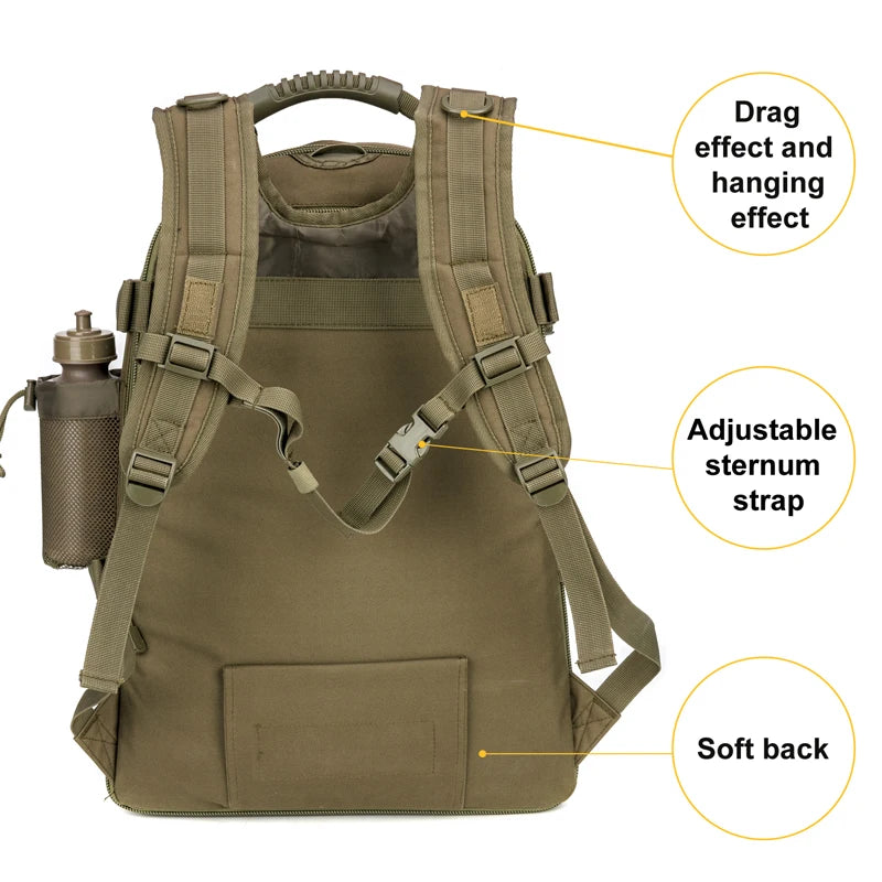 65L Tactical Outdoor Hiking Backpack