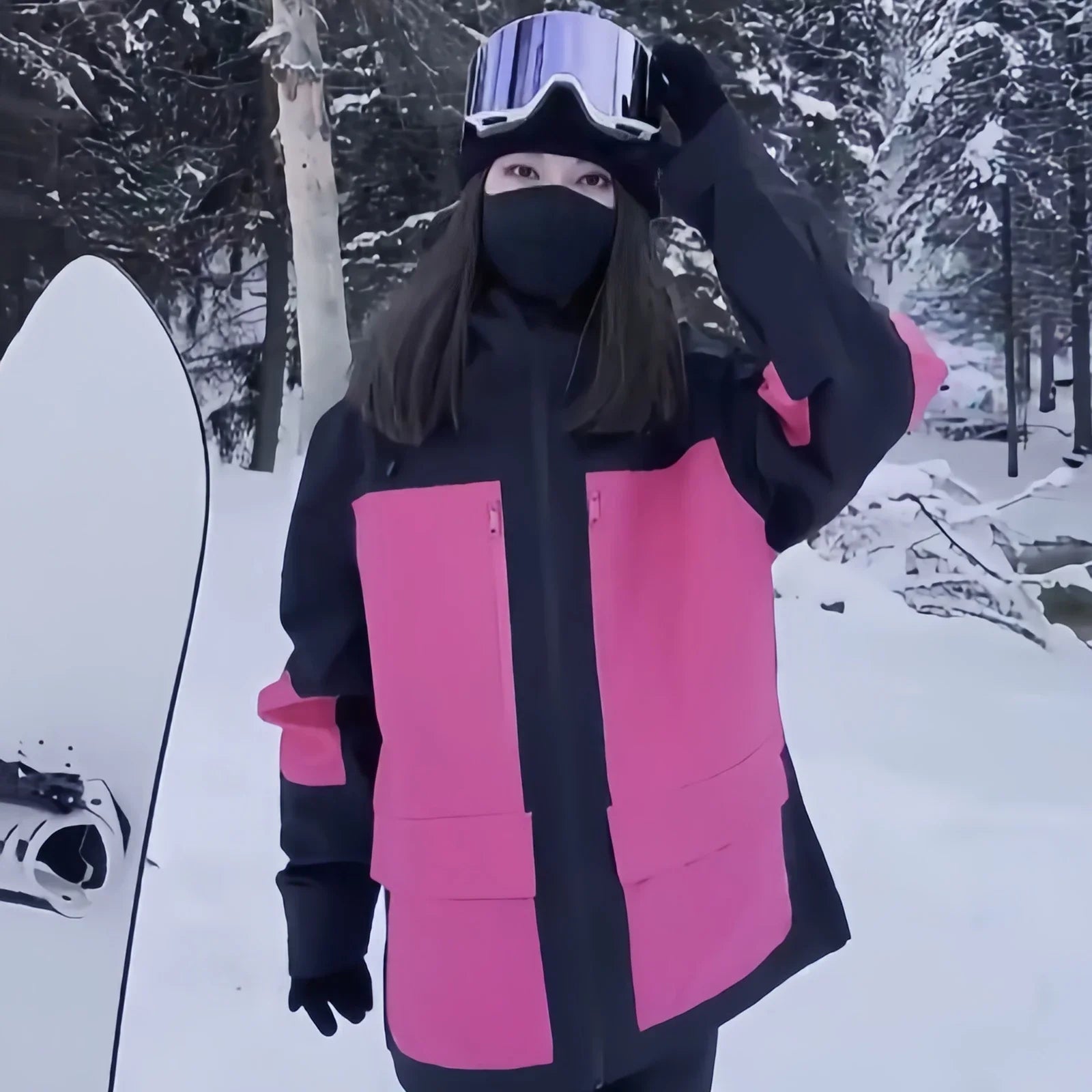 Winter Mountain Ski Jackets Waterproof Hooded Snowboard Coat