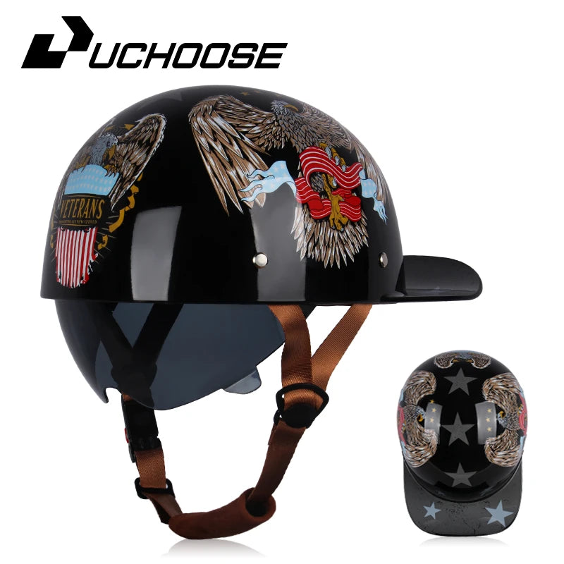 Vintage Personalized Baseball & Motorcycle Half Helmets