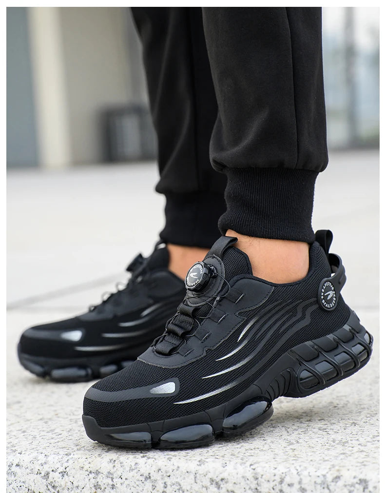 Breathable Lace-Free Soft Sole Safety Labour Shoes