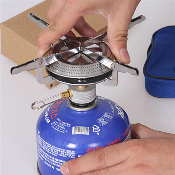Outdoor Mini Camping Gas Stove with Storage Bag
