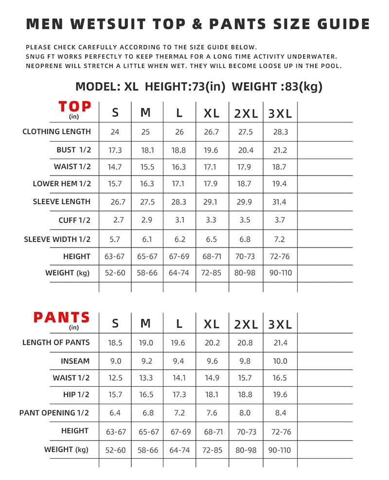 CRSC Neoprene Wetsuit 1.5/3MM Short Sleeve Dive Suit