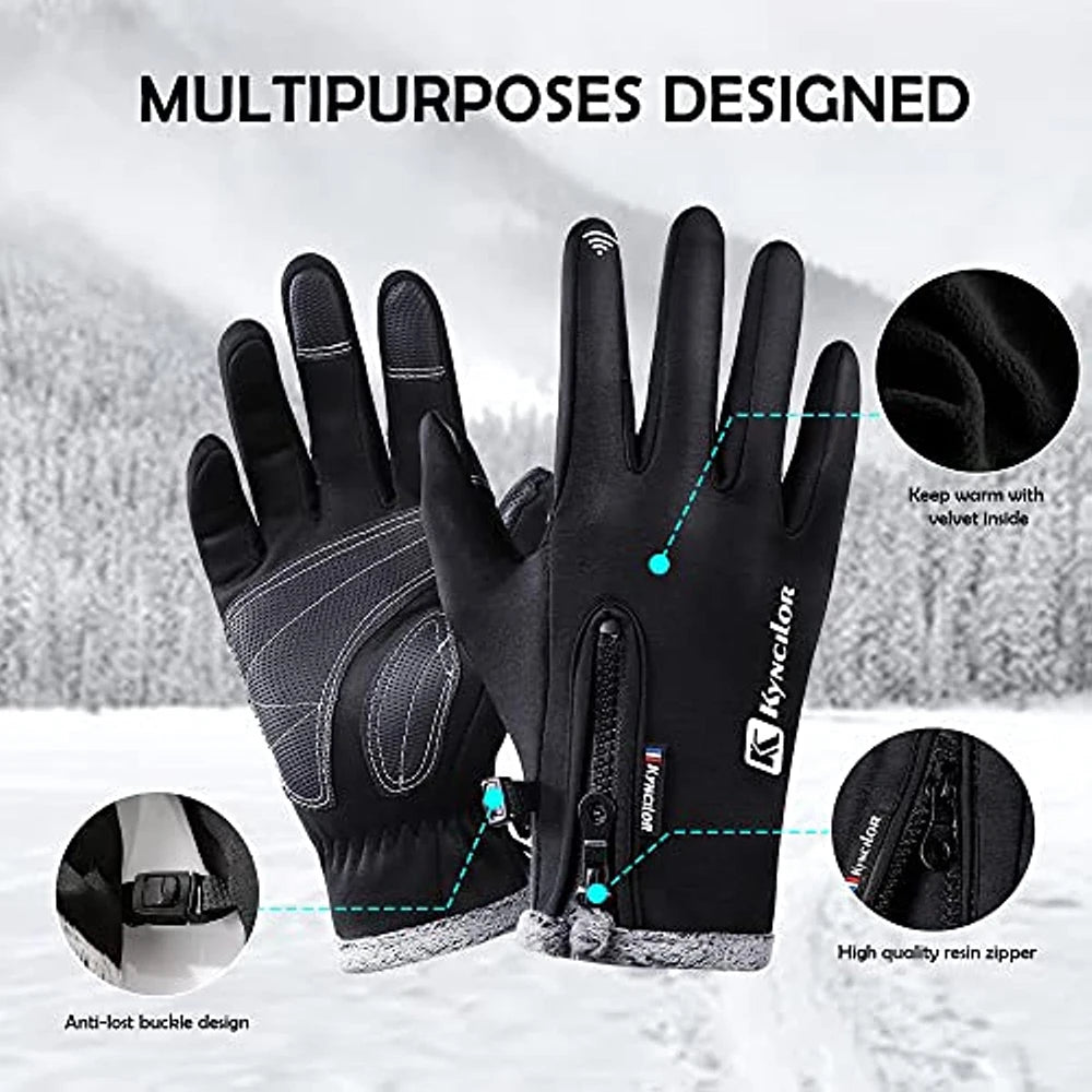 Winter Waterproof Thermal Gloves for Men & Women