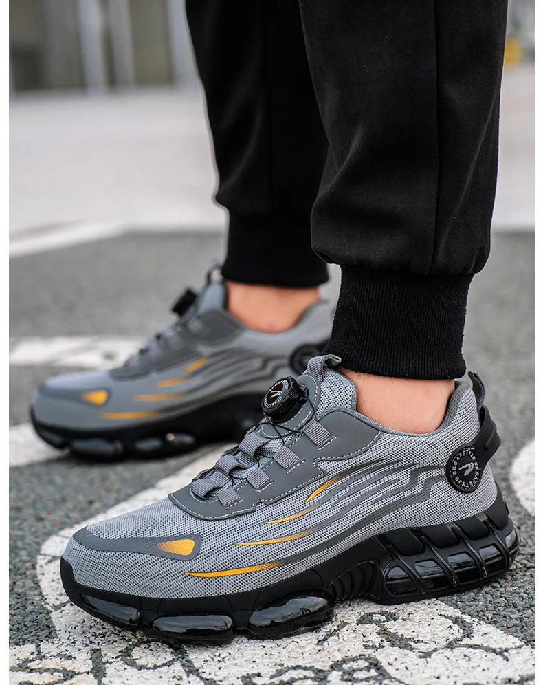 Breathable Lace-Free Soft Sole Safety Labour Shoes