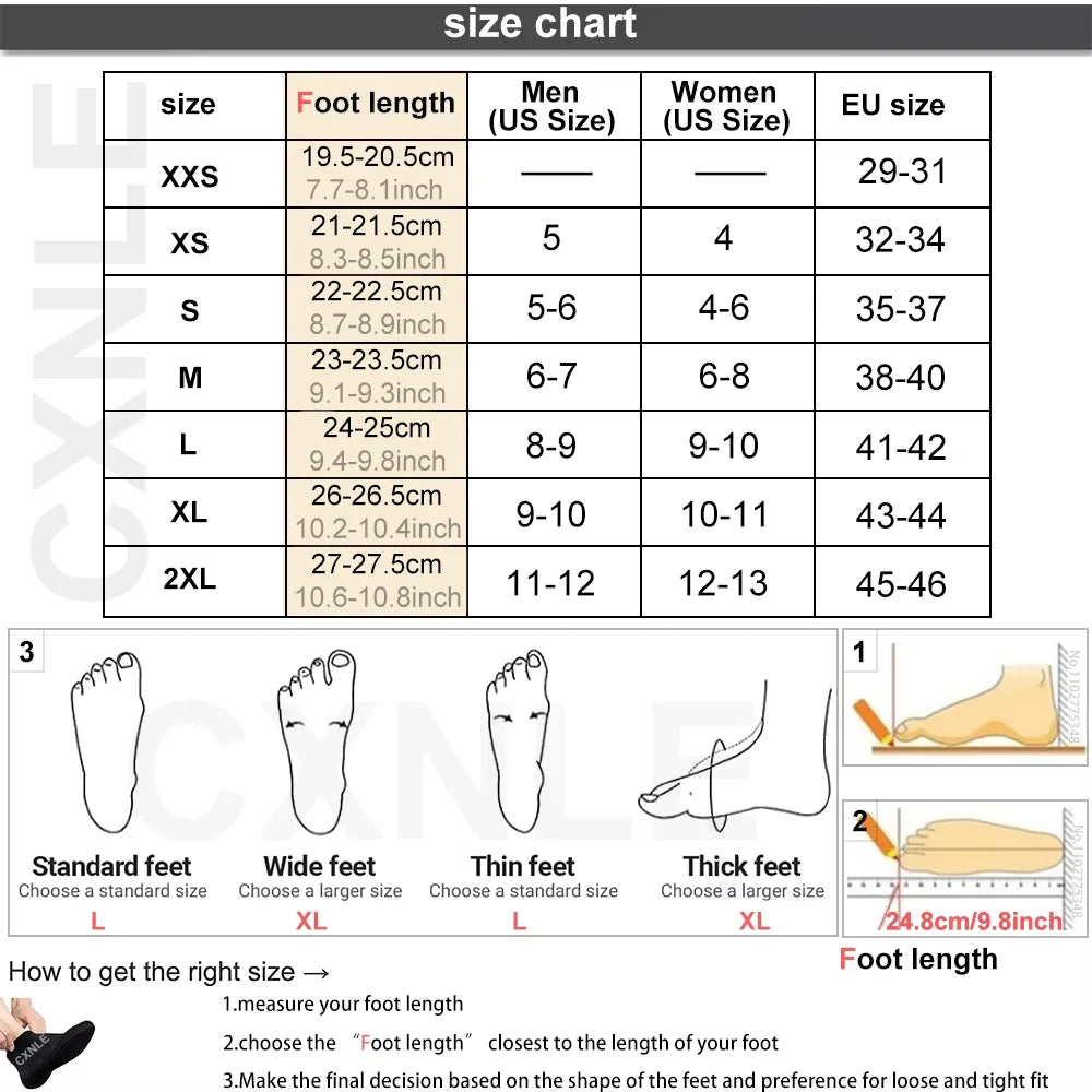 3mm Neoprene Water Socks for Beach & Water Sports