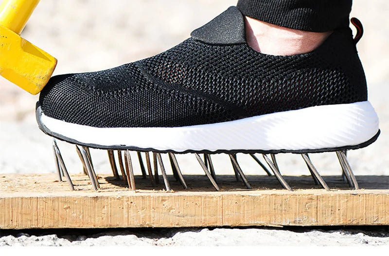 Summer Mesh Lightweight Steel Toe Work Sneakers
