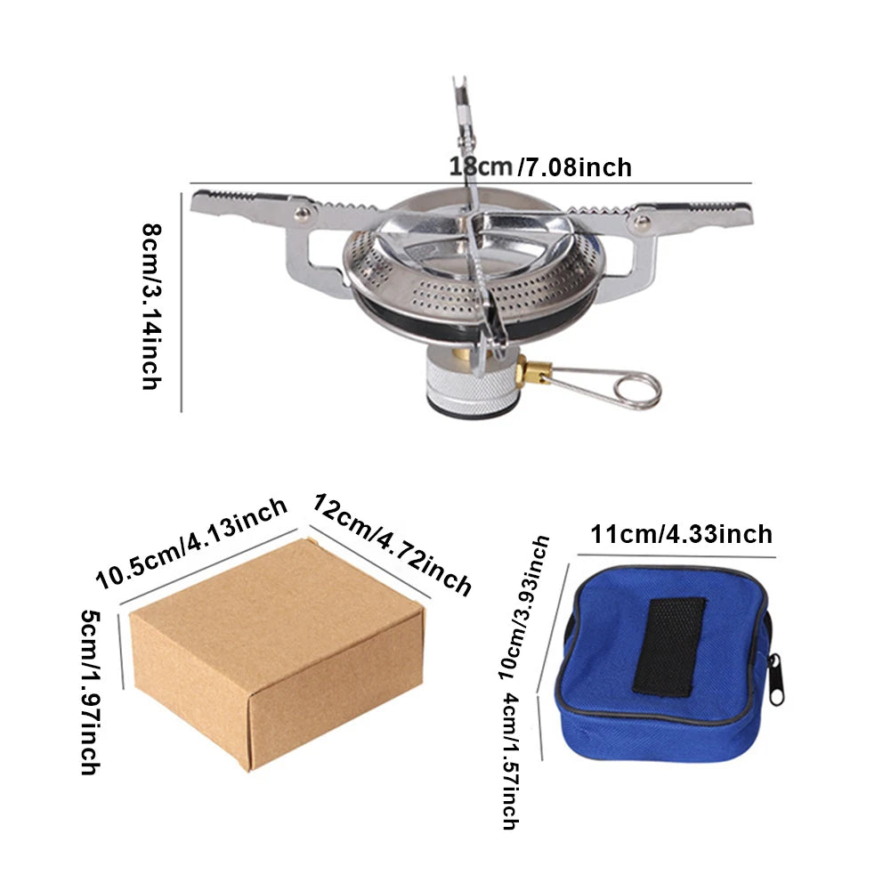 Outdoor Mini Camping Gas Stove with Storage Bag