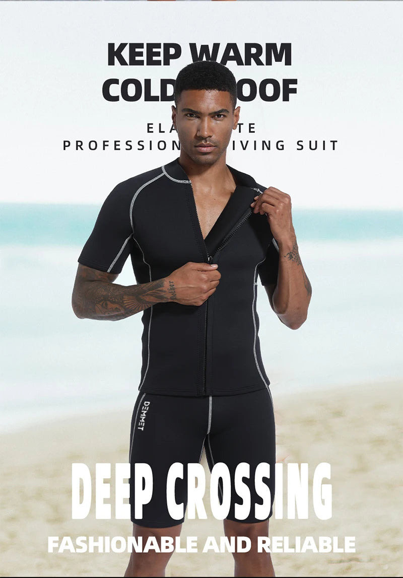 CRSC Neoprene Wetsuit 1.5/3MM Short Sleeve Dive Suit