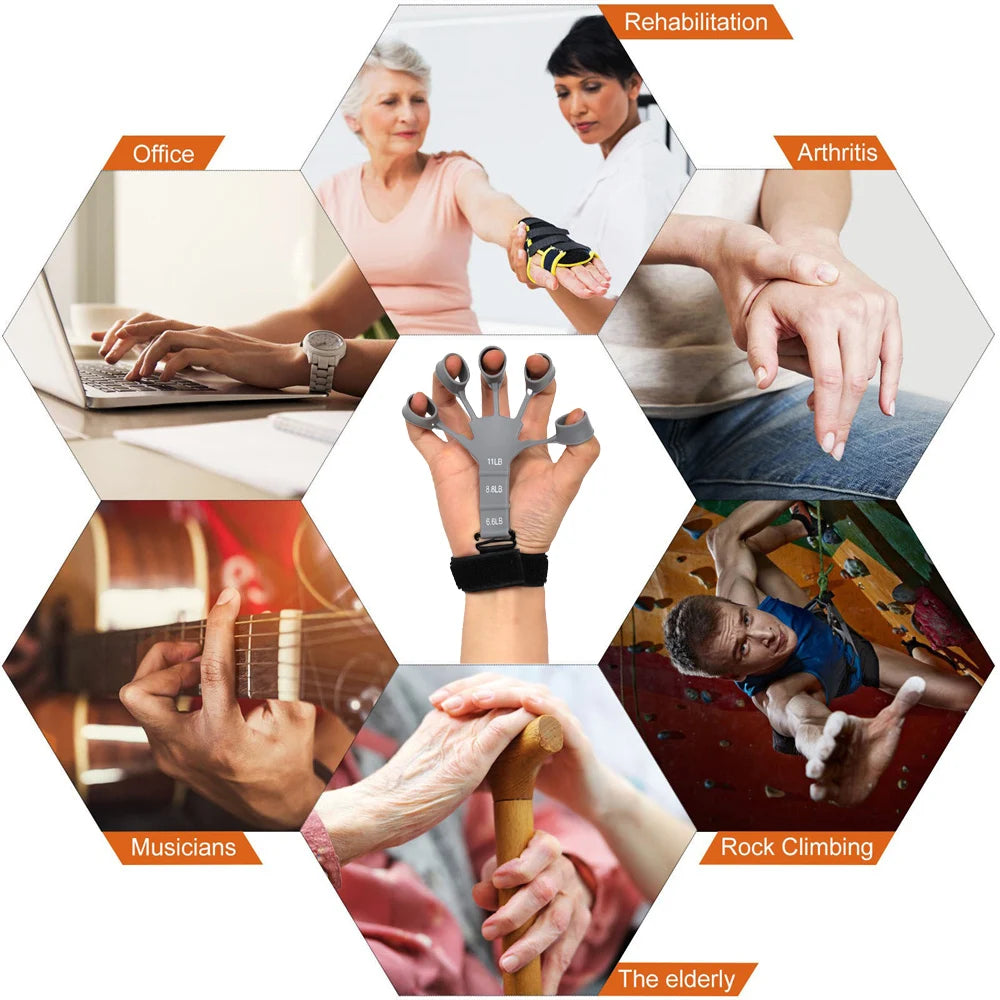 Silicone 5-Finger Grip Strengthener – Hand & Wrist Therapy Tool