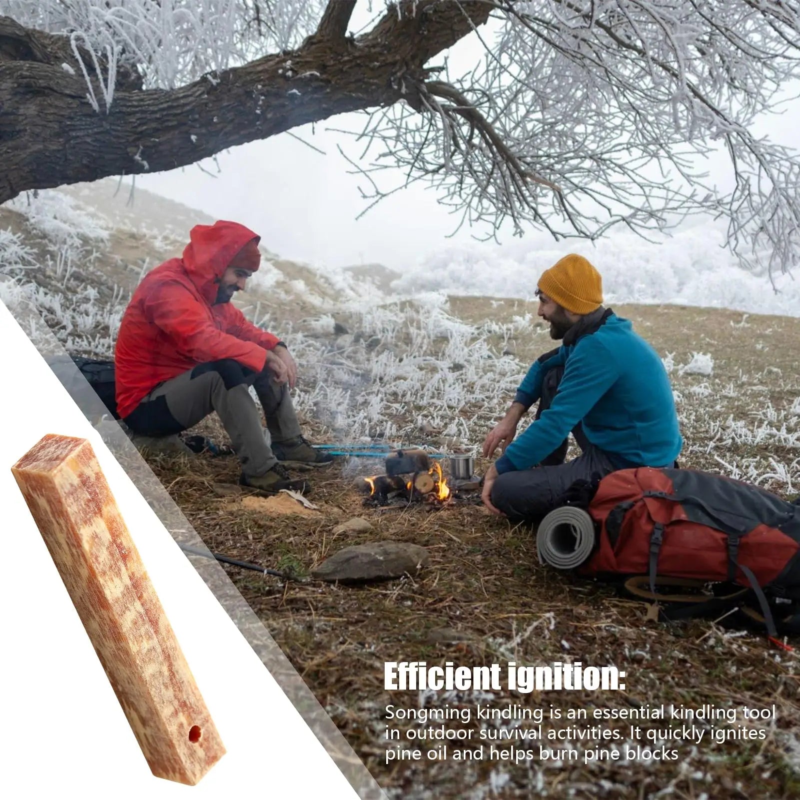 Rafford 2Pcs Natural Pine Wood Ignition Matches