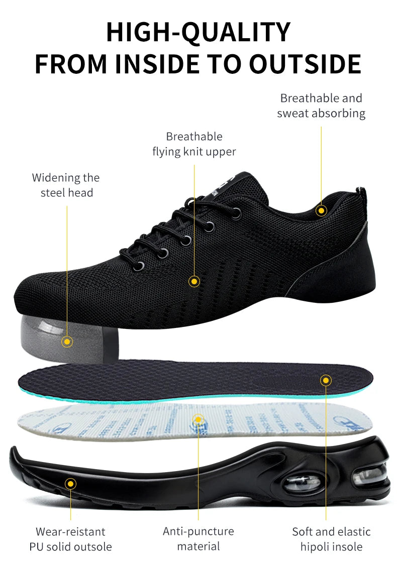 Men’s Steel Toe Safety Work Boots