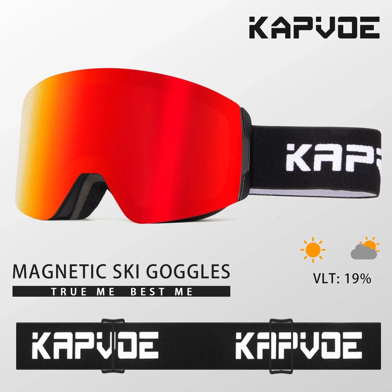 Kapvoe Photochromic Magnetic Ski Goggles UV400
