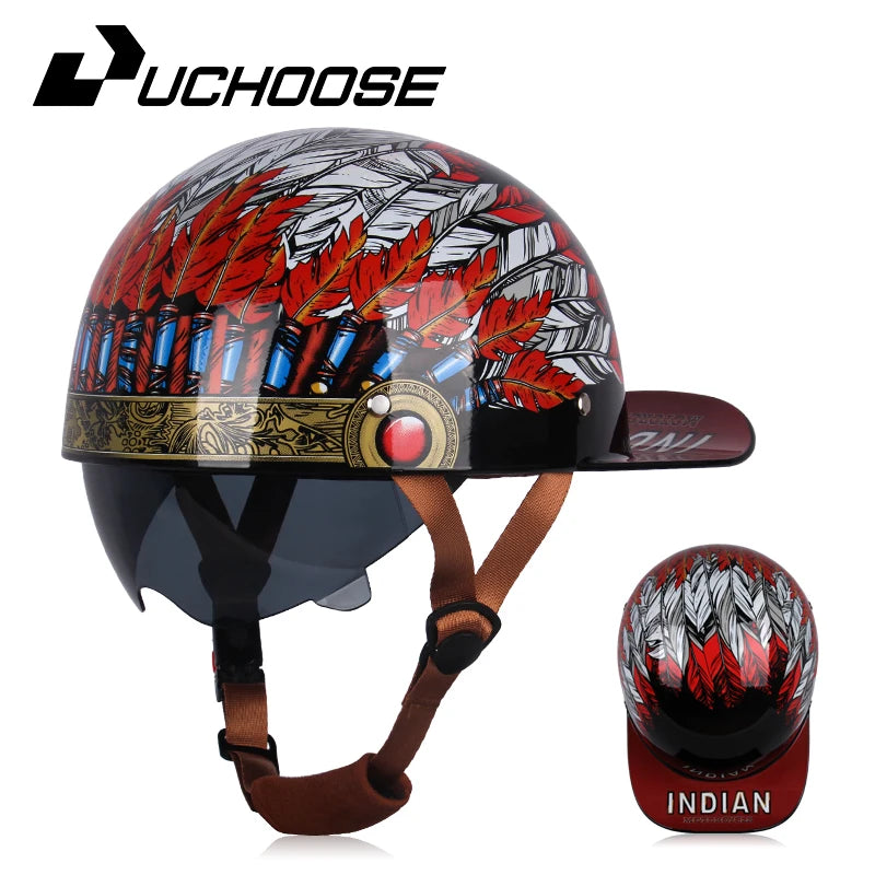 Vintage Personalized Baseball & Motorcycle Half Helmets