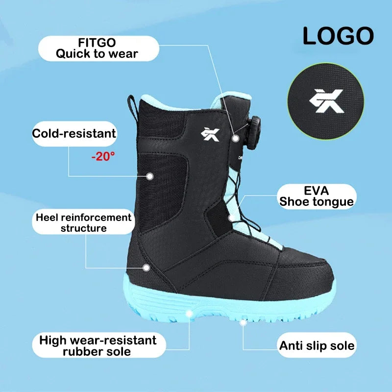 Kids Winter Snow Boots 2025 – Girls & Boys Skiing Shoes