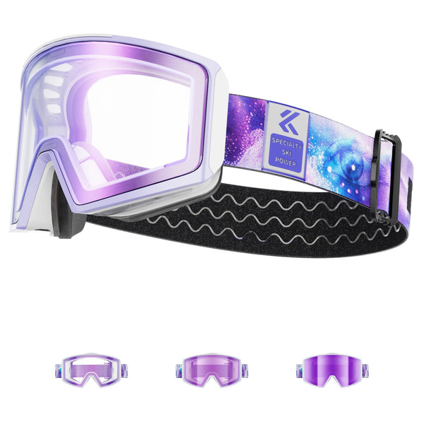 Kapvoe Photochromic Magnetic Ski Goggles UV400