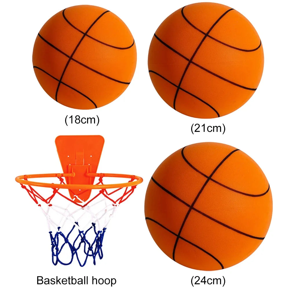 21cm Easy Grip Silent Size 5 Multicolor Basketball for Kids