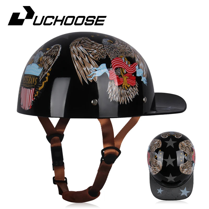 Vintage Personalized Baseball & Motorcycle Half Helmets