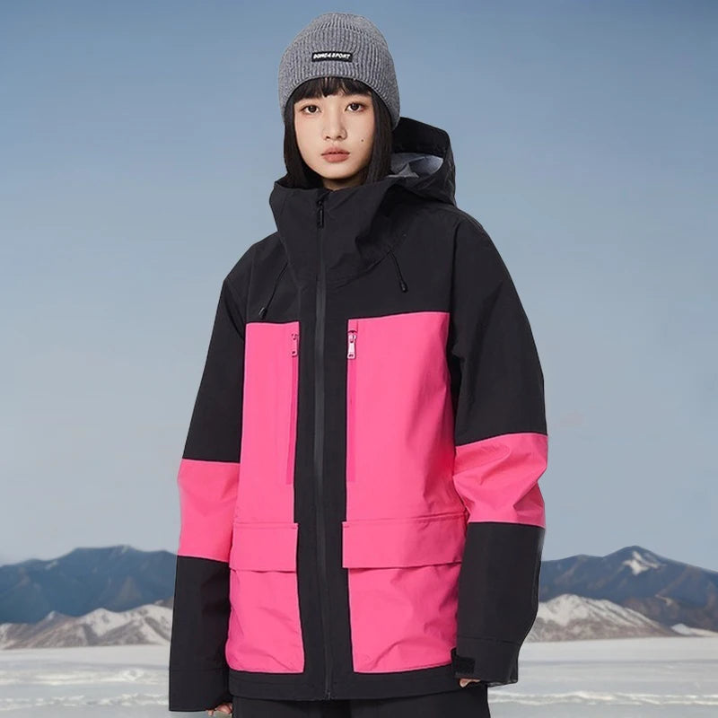Winter Mountain Ski Jackets Waterproof Hooded Snowboard Coat