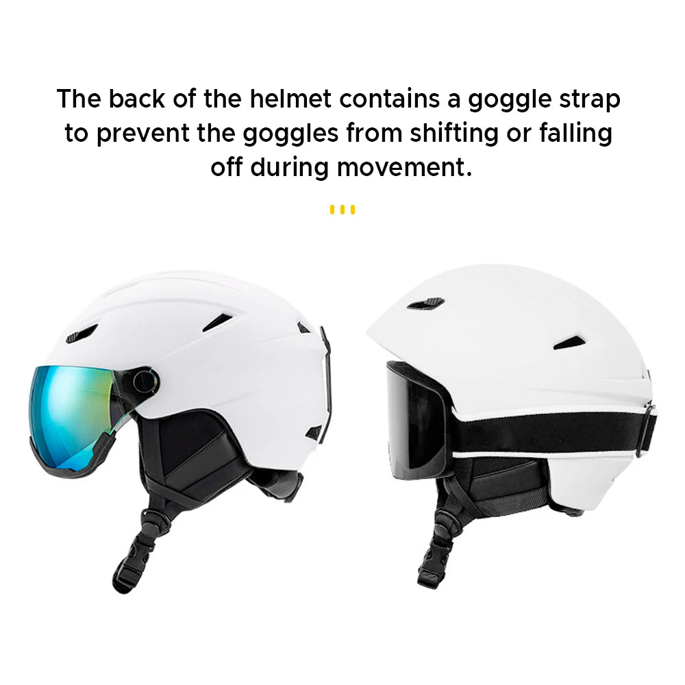 LIXADA Integrated Ski & Snowboard Helmet with Removable Visor & Goggles