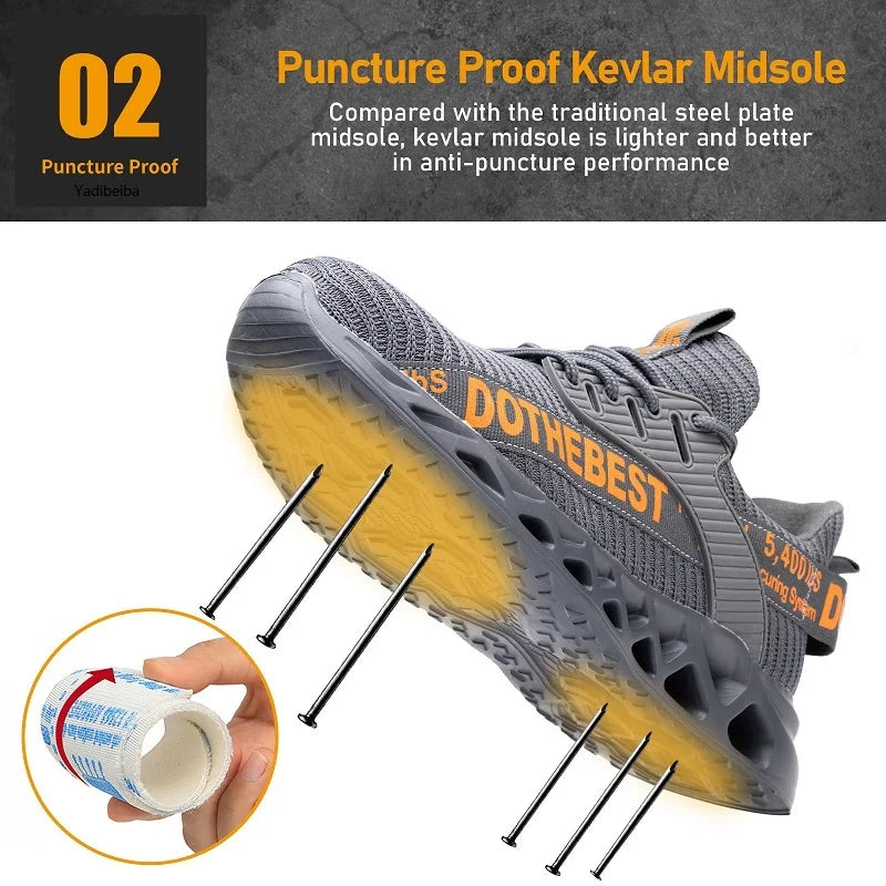 Steel Toe Lightweight Safety Work Shoes Unisex