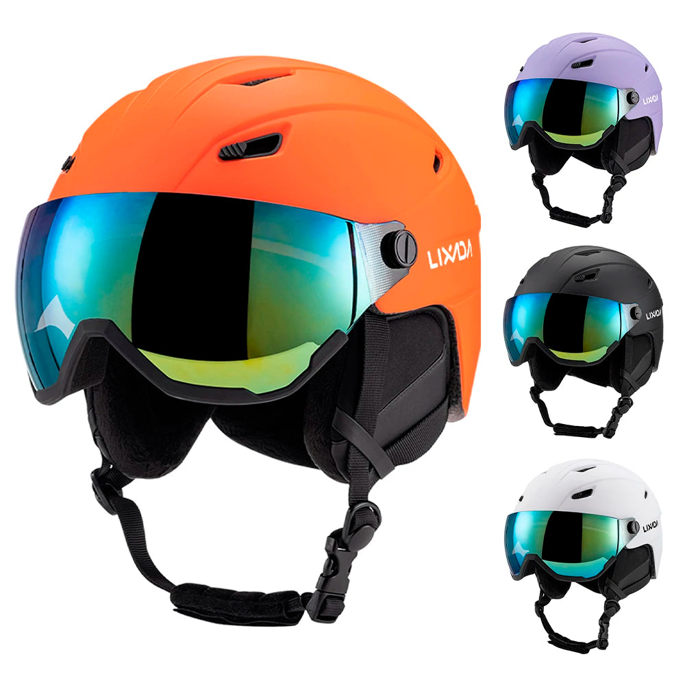 LIXADA Integrated Ski & Snowboard Helmet with Removable Visor & Goggles