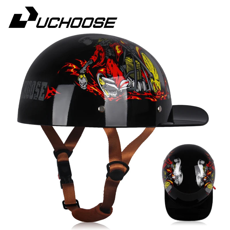 Vintage Personalized Baseball & Motorcycle Half Helmets