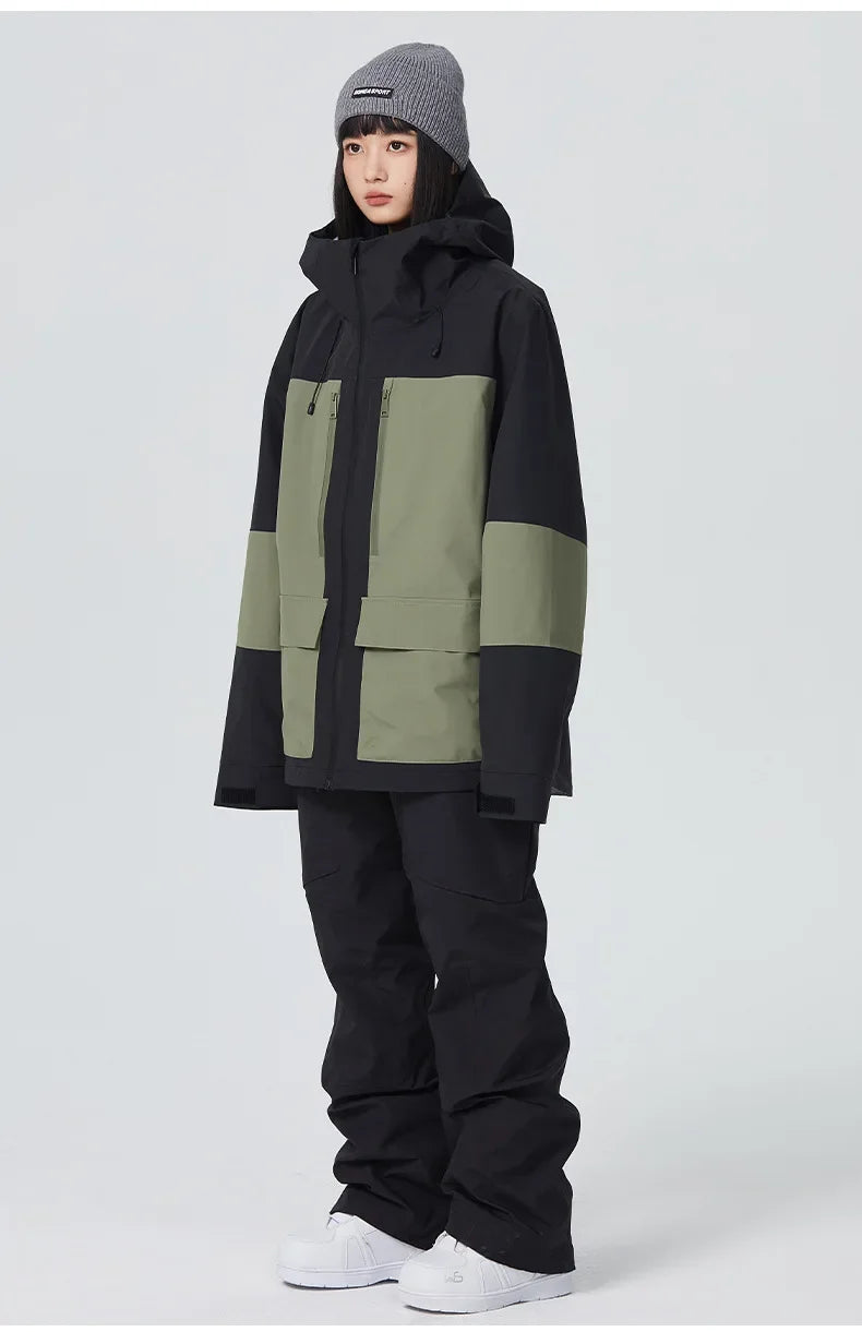 Winter Mountain Ski Jackets Waterproof Hooded Snowboard Coat