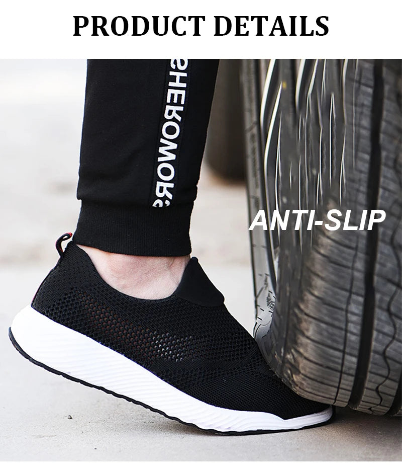 Summer Mesh Lightweight Steel Toe Work Sneakers