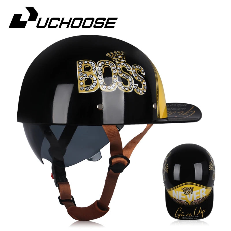 Vintage Personalized Baseball & Motorcycle Half Helmets