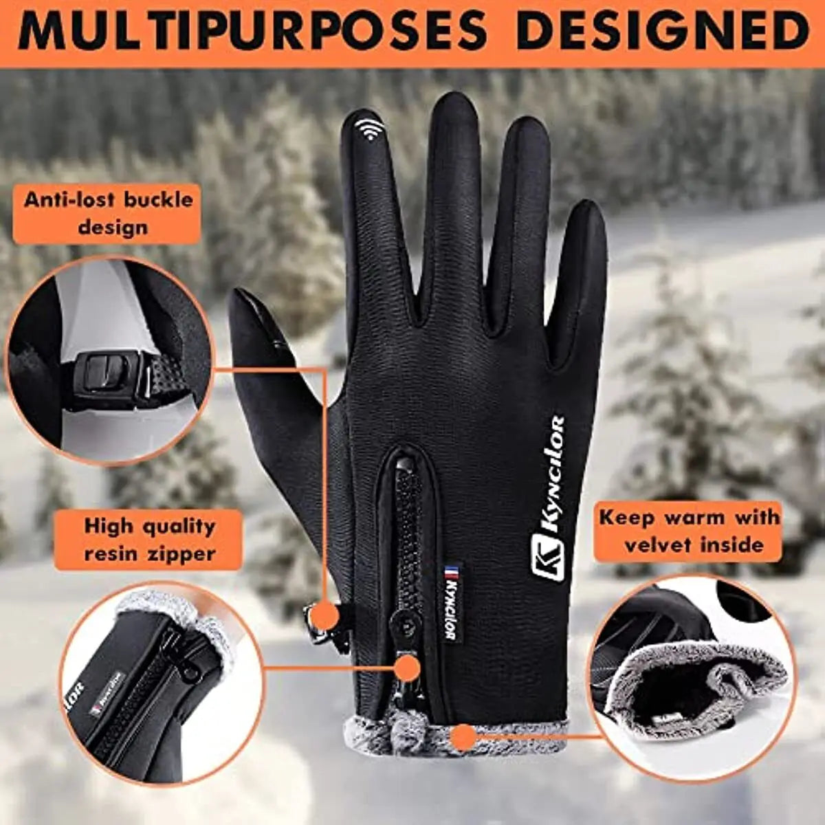 Winter Waterproof Thermal Gloves for Men & Women