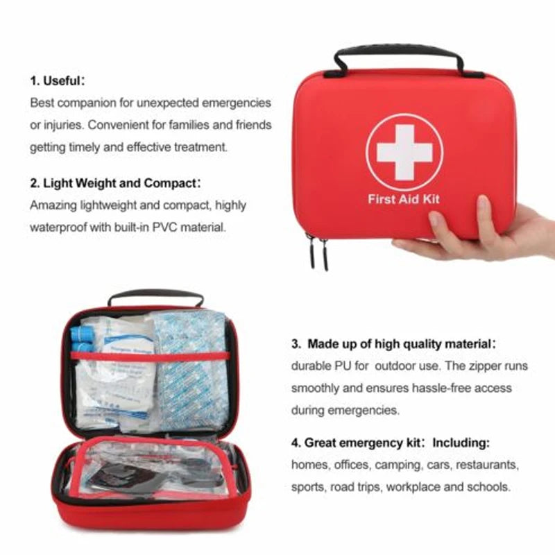 Portable First Aid Kit – Travel & Outdoor Emergency Pack (No Medication)