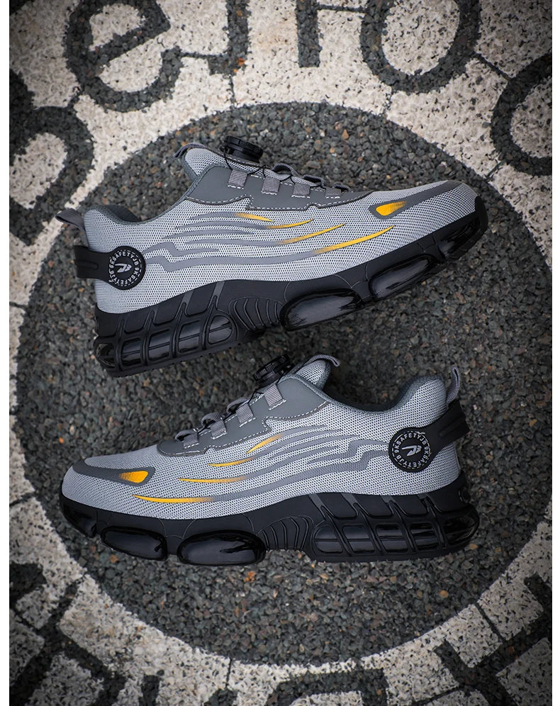 Breathable Lace-Free Soft Sole Safety Labour Shoes