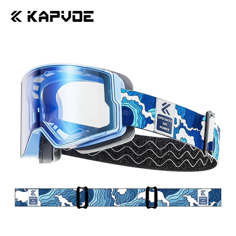 Kapvoe Photochromic Magnetic Ski Goggles UV400