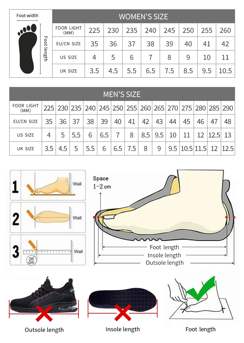 Men's Steel Toe Safety Work Shoes