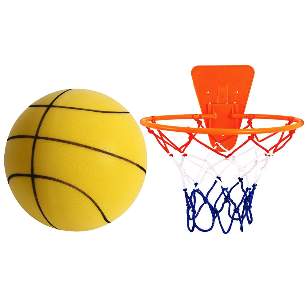 21cm Easy Grip Silent Size 5 Multicolor Basketball for Kids
