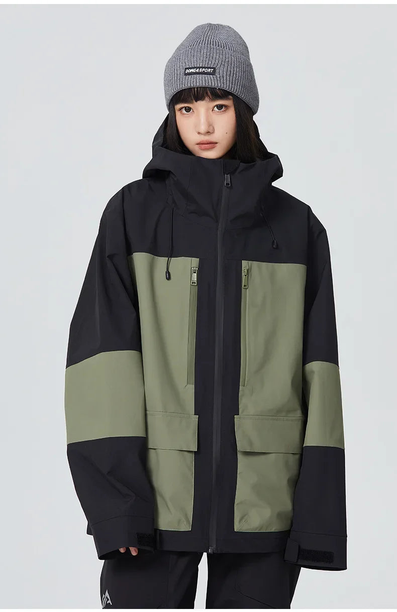 Winter Mountain Ski Jackets Waterproof Hooded Snowboard Coat