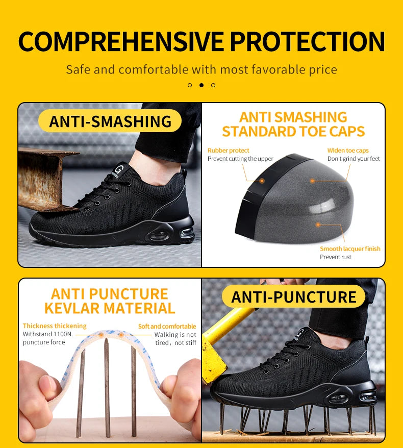 Men’s Steel Toe Safety Work Boots