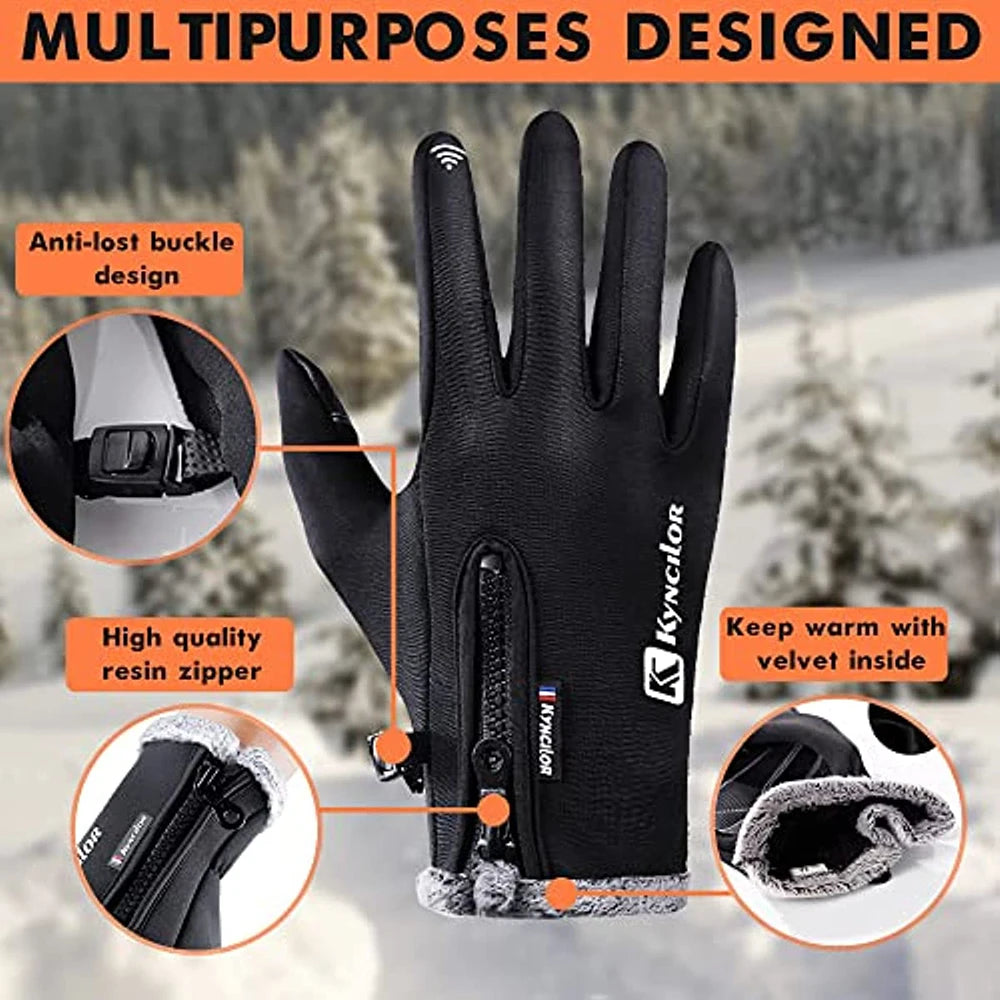Winter Waterproof Thermal Gloves for Men & Women