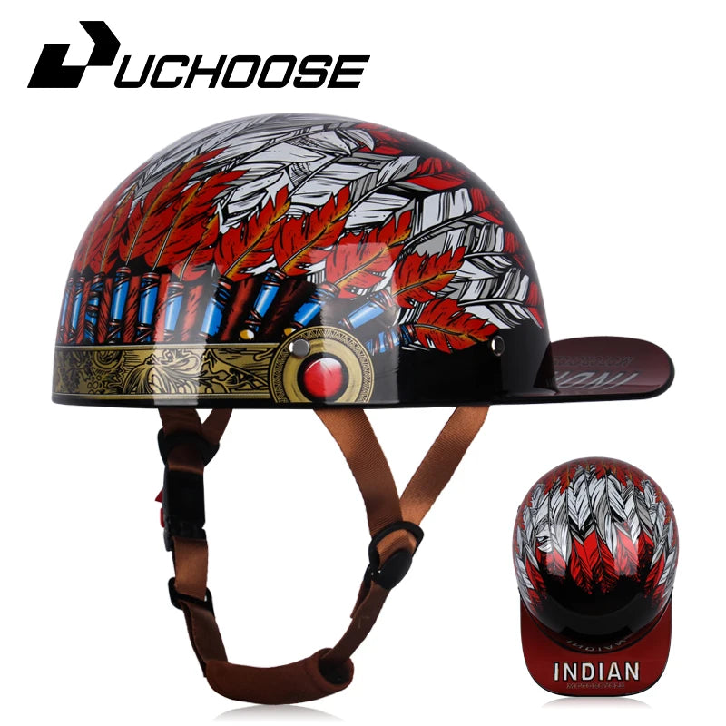 Vintage Personalized Baseball & Motorcycle Half Helmets
